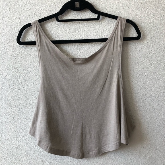 Modal Cotton California Flag High-Low Crop Top - Picture 7 of 8